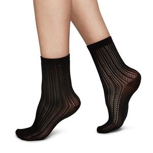 Swedish Stockings Klara Knit Socks In Black